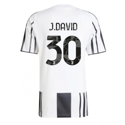 Moški Nogometni dresi Juventus Jonathan David #30 Domači 2025-26 Kratek Rokav Moški Nogometni dresi Juventus Jonathan David #30 Domači 2025-26 Kratek Rokav